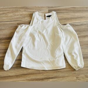 Elegant White Cold Shoulder Top